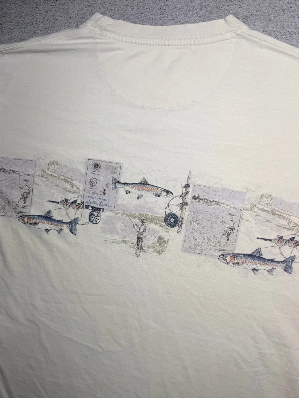 Clearwater Outfitters Fishing Shirt Mens Large Fly Fishing Trout Chest Graphic